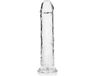 Shots RealRock REA154TRA1 Straight Realistic Dildo Suction Cup - 9'' / 23 cm - Transparent