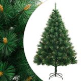 vidaXL Kunstkerstboom met scharnieren en standaard 210 cm
