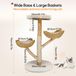 Arbre à chat 111 cm - Tour d'escalade - 3 niveaux - Poteau griffoir en sisal - Nichoir pour chat - Coussin moelleux - Pour intérieur - Bois, blanc