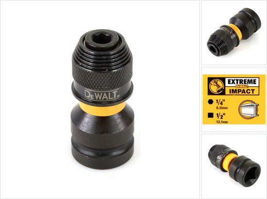 DeWALT DT7508 Krachtdop Adapter ½ Vierkant - ¼ Zeskant