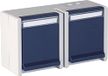 Opus OPUS® RESIST aardingscontactdoos 2-voudig, horizontal, couleur gris clair/bleu acier