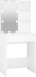 vidaXL Kaptafel met LED-verlichting 60x40x140 cm wit