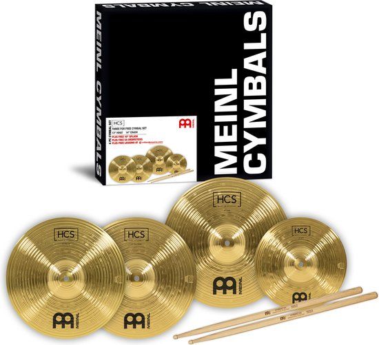 Meinl HCS Cymbal Set 13"HH, 14"C, 10" SP + Sticks