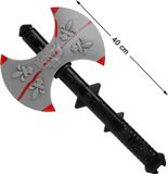 Atosa Grote hakbijl - plastic - 40 cm - Halloween/ridders/Vikingen verkleed wapens accessoires