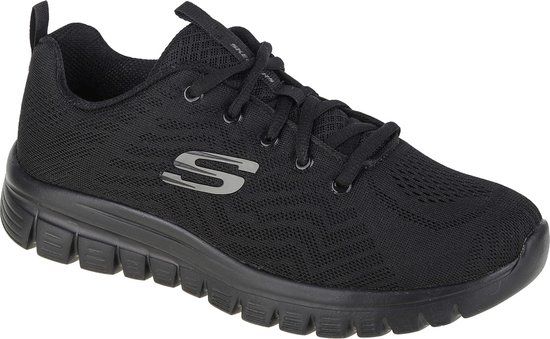 Skechers Sport GRACEFUL GET CONNECTED WIDE FIT Sneakers Damesschoenen Zwart
