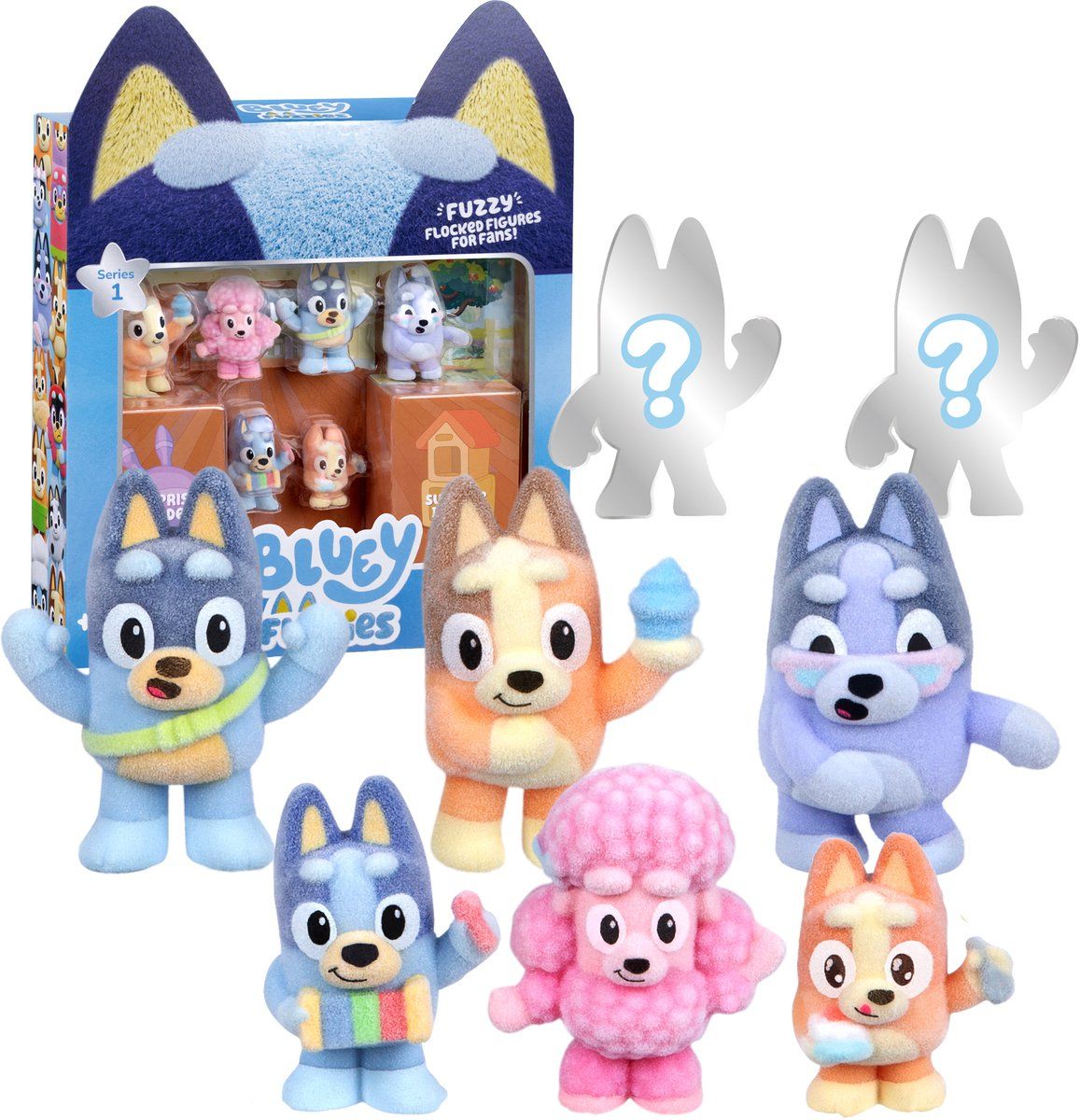 Moose Toys BLUEY - Bluey Fuzzies Deluxe Speelfigurenpakket (8 speelfiguren)