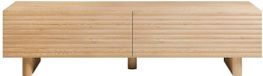 Vente-unique Tv-meubel met 2 deurtjes in MDF - 180 cm - Houteffect - LUDIMA