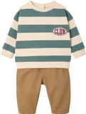 Vertbaudet Babyset sweater en broek smaragdgroen