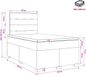 vidaXL Boxspringbed met matras met hoofdeinde Taupe 120 x 200 cm Stof