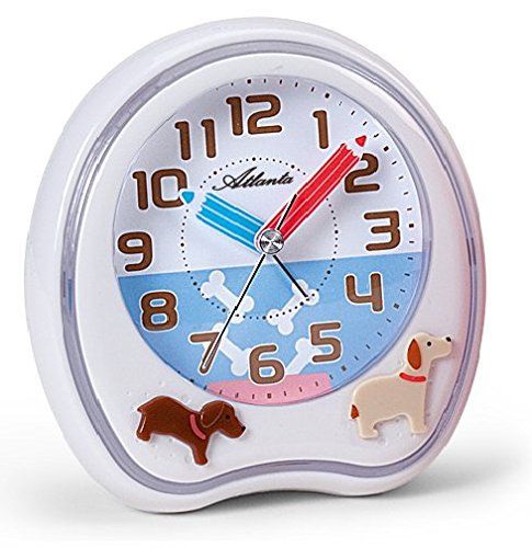 Atlanta kinderwekker analoog wit 1719-0