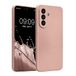 kwmobile metallic telefoonhoesje van TPU - geschikt voor Samsung Galaxy A57 5G - Flexible case voor smartphone - In metallic roségoud
