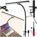 KRUMAD Lampe de bureau LED, 5W, 3 températures de couleur, réglable, économe en énergie, spot à pince moderne pour bureau, étude, lecture, noir
