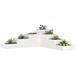 Maison Exclusive - Étagère à plantes à 4 marches, 106x104,5x36 cm, blanc, bois massif, pin