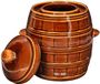 KOTARBAU® Fermentatiepot 5 L - Zuurkoolpot - met Deksel en Waterrand Keramische Fermentatiepot - Steengoed - Bruin