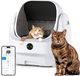 SURIGHT Zelfreinigende kattenbak - open - elektrisch kattentoilet - met app - 9 l afvalbak