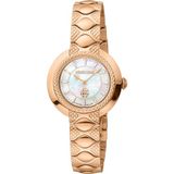 Roberto Cavalli by Franck Muller Dameshorloge analoog kwarts met roestvrijstalen armband RV1L180M0041, Antieke wit., modieus