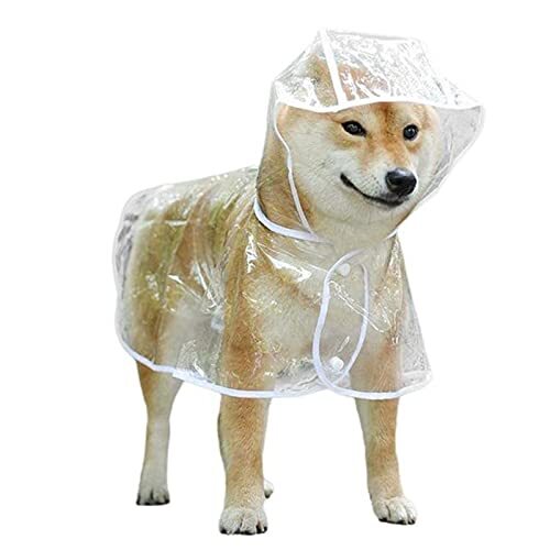 JRKJ Waterdicht huisdier regenjas puppy grote hond regen off kleding transparante regenjas ademende lichtgewicht hond regen poncho