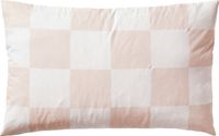 Vertbaudet Set dekbedovertrek + kussensloop voor kinderen DAMIER GOOD VIBES roze geruit