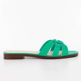 GUESS Symo Sandales Femme Cuir Vert Taille 39