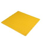 Urban Living Badkamer/douche anti slip mat - rubber - voor op de vloer - okergeel - 55 x 55 cm