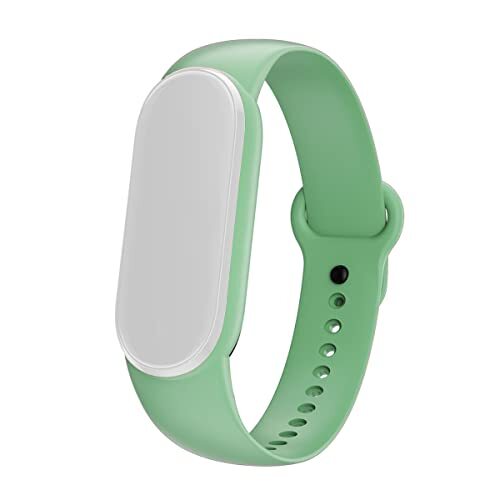Hininner Armband voor Xiaomi Mi Smart Band 5, vervangende horlogeband, kleurrijk, siliconen armband voor Xiaomi Mi Band 5, groen