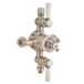 Hudson Reed Elizabeth - Mitigeur de douche thermostatique rétro exposé - 2 fonctions - Nickel brossé