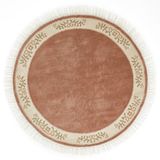 LUXOR living Tapijt Gala handgeknoopt premium tapijt van 100% wol - hoogwaardig duurzaam knooptapijt 150 cm rond oudroze