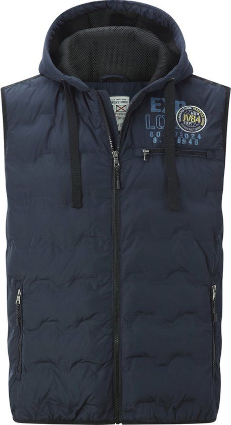 Jan Vanderstorm herren Bodywarmer - 62 - donkerblauw - Plus Size