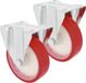 AMIG Roue de chariot - 2x - D80mm - Polyuréthane - Capacité de charge 100kg - Heavy Duty