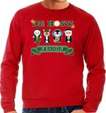 Bellatio Decorations Foute Kersttrui/sweater heren - de hosti band - rood - kerstmuziek - band XXL