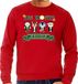 Bellatio Decorations Foute Kersttrui/sweater heren - de hosti band - rood - kerstmuziek - band XXL
