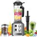 Blender 2-en-1, 1800 watt, 2 litres, sans BPA, gris