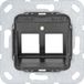 Gira Tragring, modulaire stekkerdoos, 2 voudig, inbouw, met schroefbevestiging, IP20, 1 stuk.