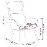 VidaXL Relaxstoel fluweel bruin
