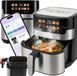 Retoo OR1293 friteuse à air - 6,5 litres, 2200 W, 10 programmes, WiFi, écran tactile LCD, argent