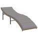 VidaXL Ligbed met kussen 55x199x50 cm poly rattan grijs