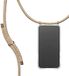 KNOK Telefoonketting compatibel met Apple iPhone 13 Pro - siliconen hoes met band - telefoonhoes voor smartphone om om te hangen - transparante case met koord - beschermhoes met koord (goud)