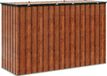 Coffre de jardin Marron 214 x 82 x 132 cm Acier