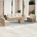 Maison Exclusive - Ensemble de meubles de jardin 9 pièces avec canapé et coussins, beige, en polyrotin
