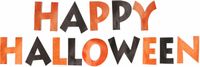 CHAKS Happy Halloween feestslinger - 3,65 meter - oranje/zwart - van papier