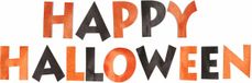 CHAKS Happy Halloween feestslinger - 3,65 meter - oranje/zwart - van papier