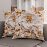 PETTI Artigiani Italiani - Paar kussenslopen 45 x 45 cm van microvezel, decoratief kussen voor slaapkamer, bank, woonkamer, set van 2 kussenslopen, bloemenpatroon 33, 100% Made in Italy