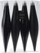 Koopman International 4x stuks stalactites de Noël en plastique noir 15 cm mat/brillant