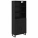 vidaXL Highboard Zwart Eiken 69,5 x 34 x 180 cm