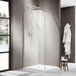 FortiFura Galeria Inloopdouche - 140x200cm - Afgeronde Glaswand - Helder Glas - Wandarm - Mat Wit