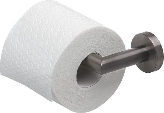 Geesa Nemox Toiletrolhouder Zwart Metaal Geborsteld | Met Klep