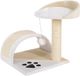 Lionto Krabpaal kat compact, met krabboog & speelbal 43 cm beige/wit