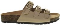 Bionatural Bionatura Dames Instap Slippers Taupe Leder Maat 41
