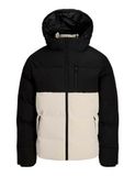Jack & Jones Becks Puffer Winterjas Heren - Zwart/Beige - Maat XL