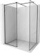 Mexen Kioto paroi de douche Walk-in 150 x 100 cm, cadre noir, noir